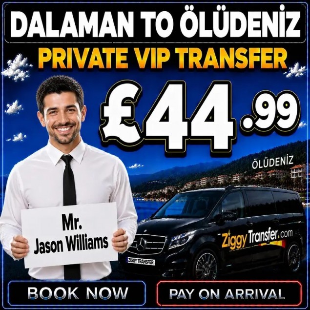Ölüdeniz to Dalaman Airport private taxi transfer